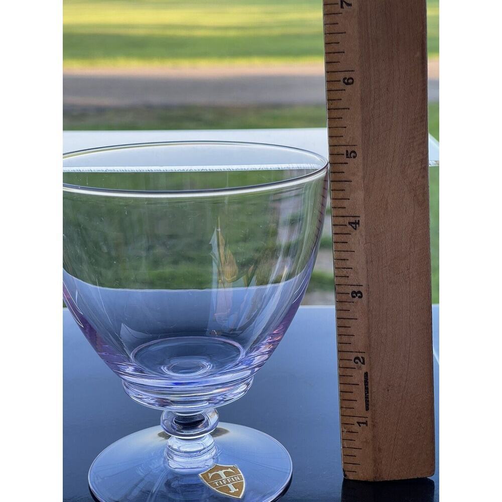 Tiffin Twilight Champagne Sherbet Glass Neodymium Glass Blue Lavender‎ - Picture 6 of 7